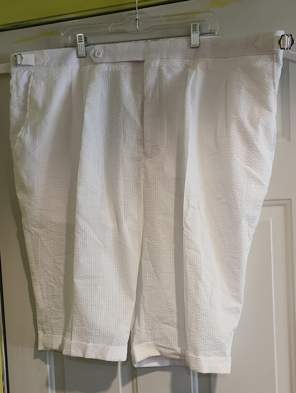 Men's White Seersucker Shorts - Classic Summer Style